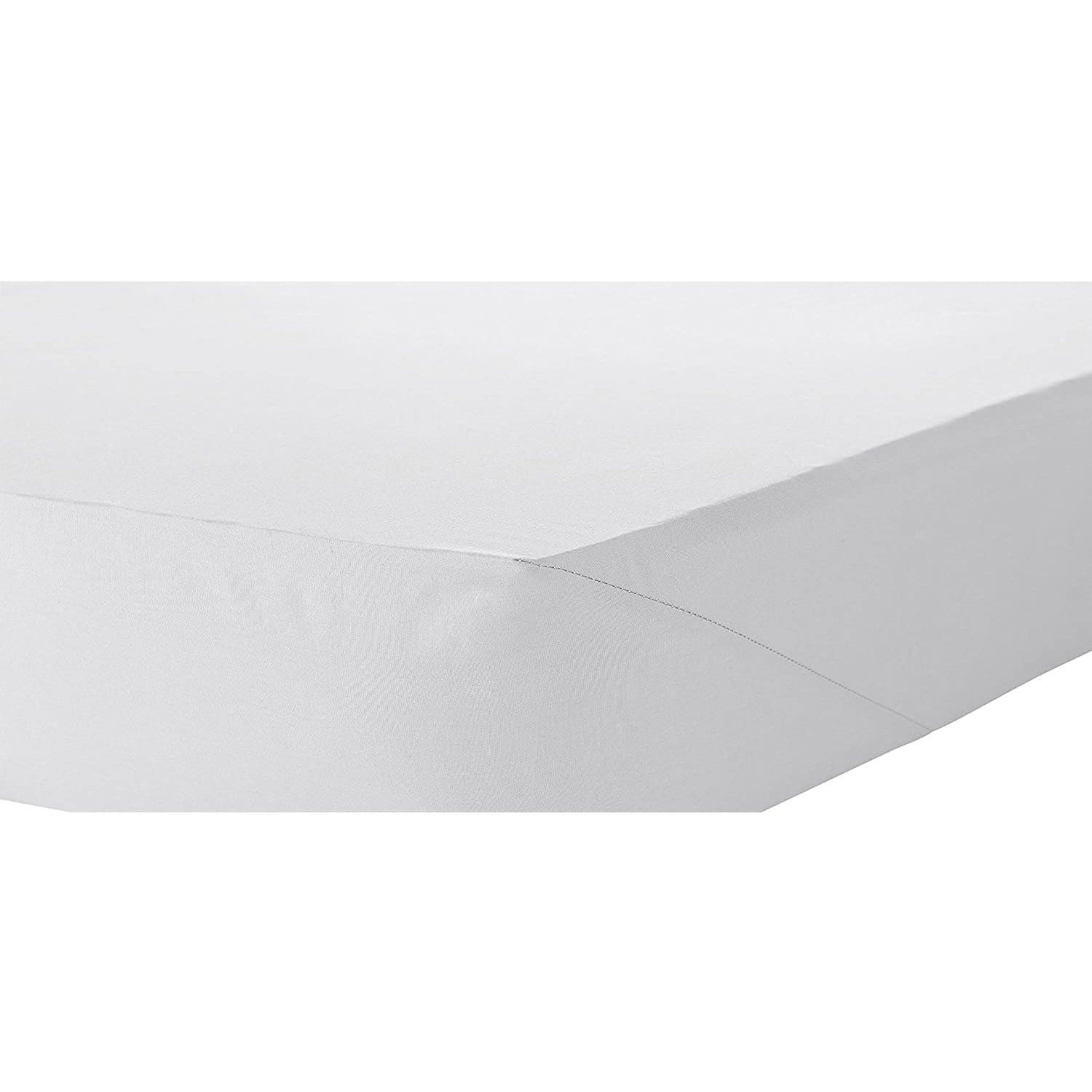 Percale Super Soft Fitted Sheet 180 TC Indus Valley Cotton Linen Durable Comfortable Bedding Multiple Sizes and Colours by OLIVIA ROCCO SINGLE / WHITE Fitted Sheet