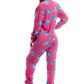 Pink Horse Print All In One Onezee Fleece Hooded Pyjama Set Daisy Dreamer Pyjamas