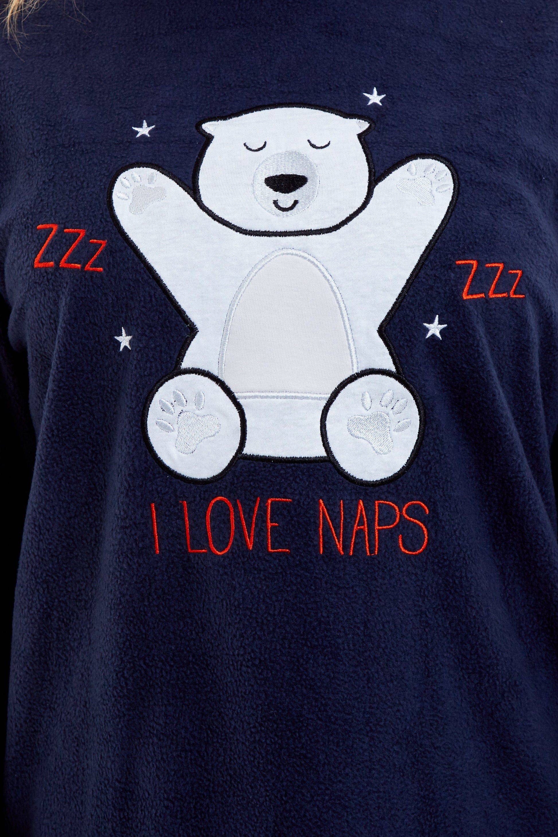 Polar Bear Fleece Pyjama Set, Christmas Gift Daisy Dreamer Pyjamas