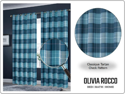 Printed Check & Geometric Blackout Curtains OLIVIA ROCCO Curtain