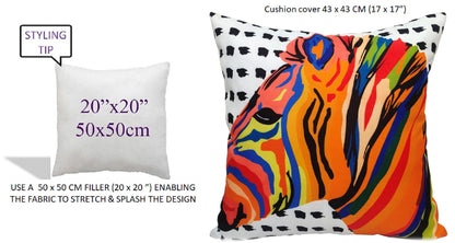 Printed Waterproof Cushions KAMPALA ORANGE / 43 x 43 Cm OLIVIA ROCCO Cushions