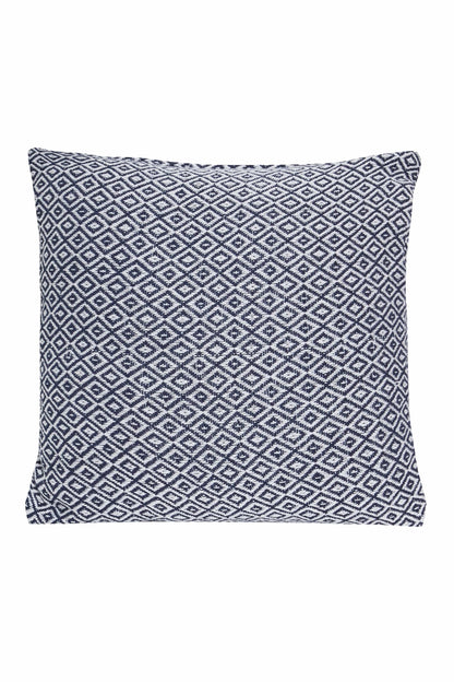 Regal Luxurious Pure Cotton Cushion Covers 100% Premium Indian Cotton Decorative Pillow Covers with Hidden Zipper for Home Garden Outdoor Use 17x17 24x24 by OLIVIA ROCCO NAVY / 43 x 43 cm Cushions