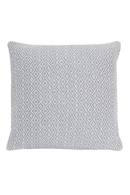 Regal Luxurious Pure Cotton Cushion Covers 100% Premium Indian Cotton Decorative Pillow Covers with Hidden Zipper for Home Garden Outdoor Use 17x17 24x24 by OLIVIA ROCCO SILVER / 43 x 43 cm Cushions