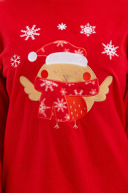 Robin Polar Fleece Pyjama Set, Christmas Gift Daisy Dreamer Pyjamas