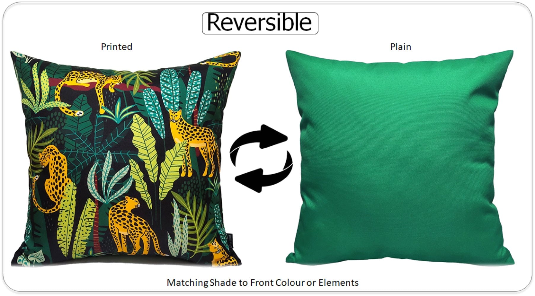 Safari Outdoor Waterproof Cushions 43x43cm Premium Comfort Durable Hollow-Fibre Filled Water-Resistant Stylish Decor for Patio Garden Beach Travel by OLIVIA ROCCO SAFARI / 43 x 43 cm Cushions