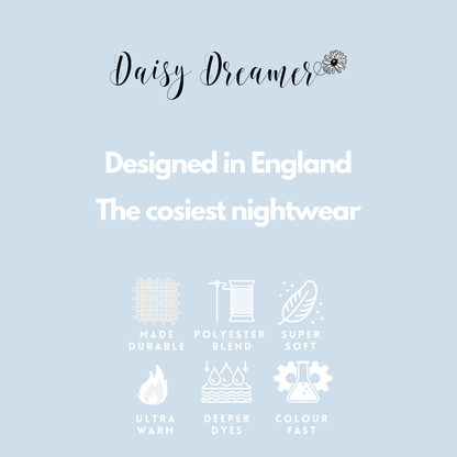 Shimmer Grey Plush Fleece Hooded Pyjama Set Daisy Dreamer Pyjamas