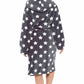 Stars Plush Fleece Hooded Robe Dressing Gown With Reversible Sherpa Lining Daisy Dreamer Dressing Gown