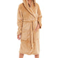 Super Soft Plush Fleece Hooded Dressing Gown SMALL | UK 8-10 / GOLD Daisy Dreamer Dressing Gown