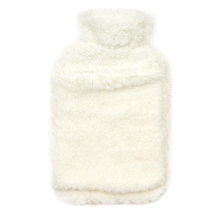 Teddy Fleece Hot Water Bottle With Pocket Hand Warmer, 2L Capacity CREAM OLIVIA ROCCO Hot Water Bottle