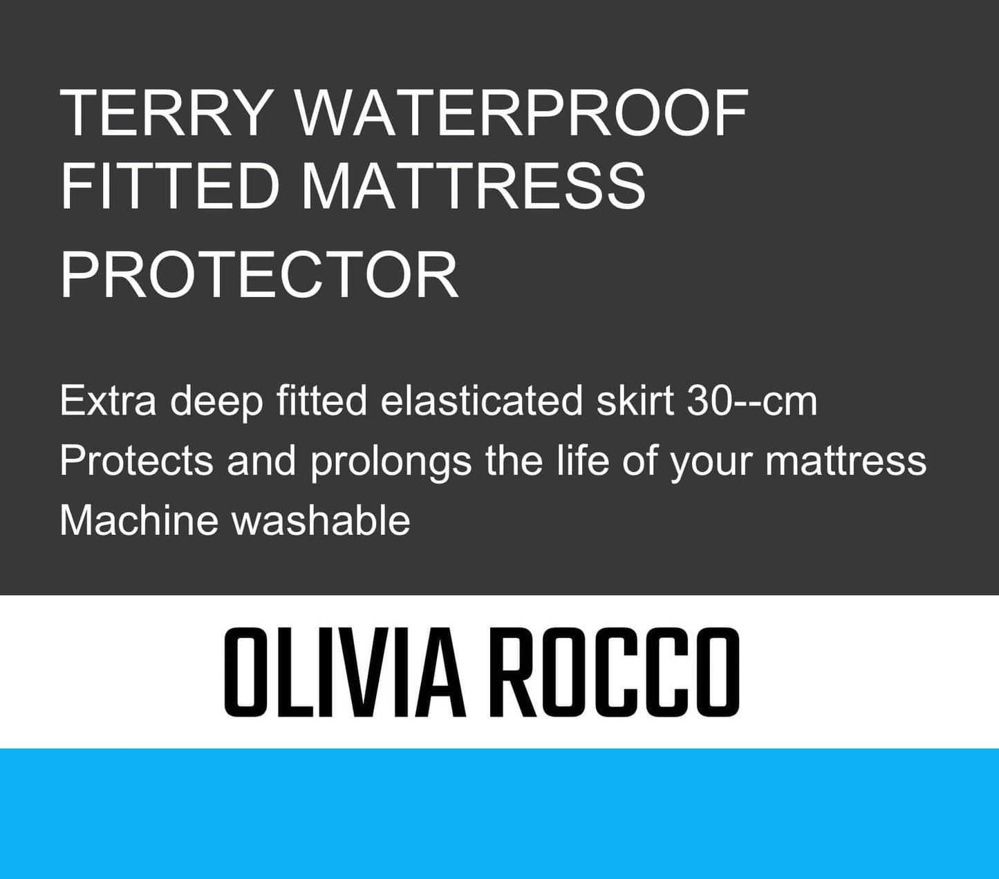 Terry Towel Waterproof Mattress Protector OLIVIA ROCCO Mattress Protector