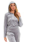 Velour Soft Touch Hooded Pyjama Set Daisy Dreamer Pyjamas
