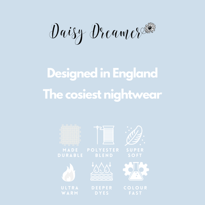 Women's Cosy Sloth Teddy Fleece Pyjama Set Plush Warm Nightwear with Adorable Design Perfect Gift by Daisy Dreamer Pyjamas