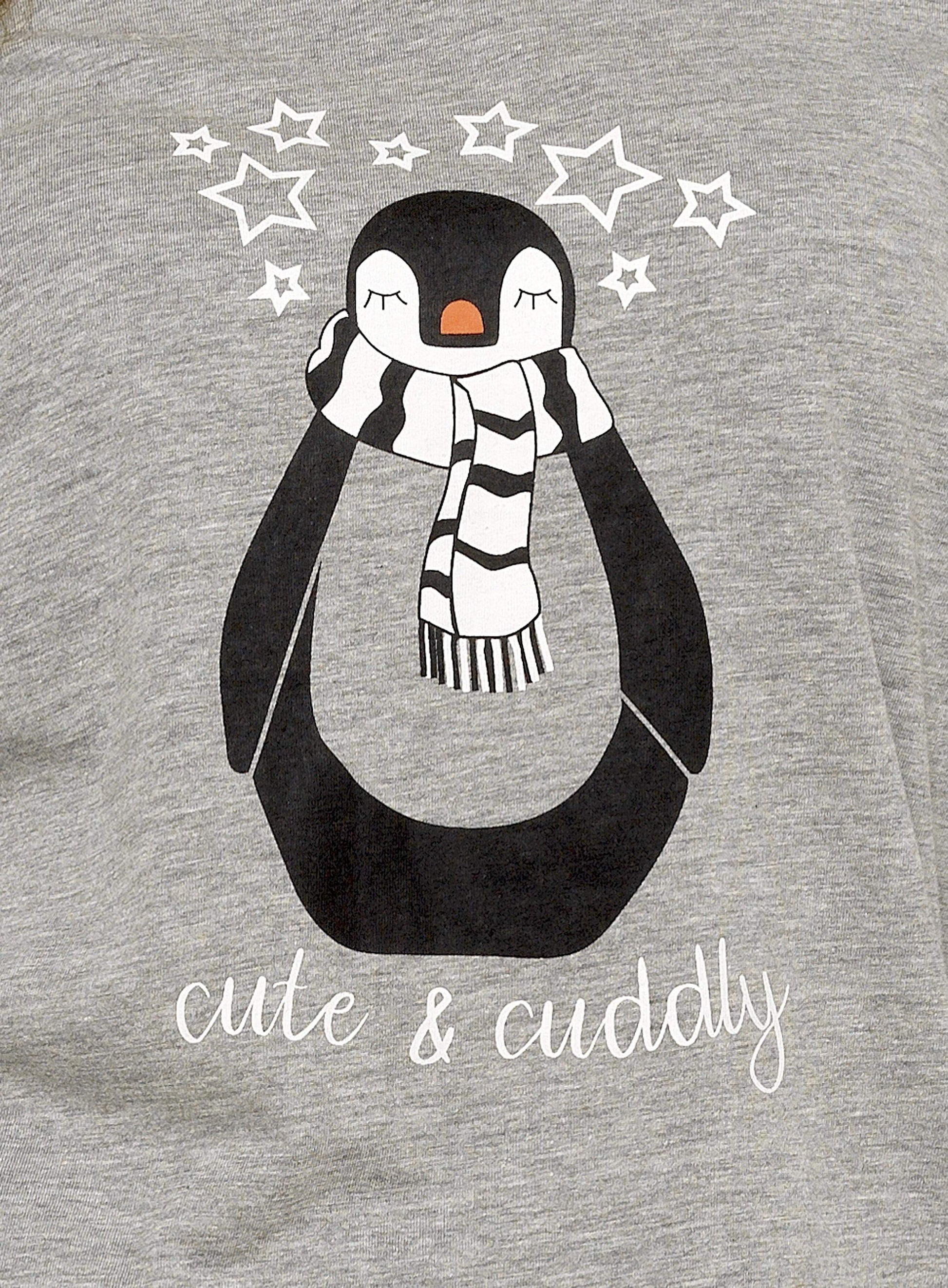 Penguin Stars Grey Cotton Pyjama Set Daisy Dreamer Pyjamas