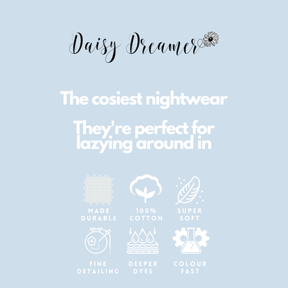 Lazy Sloth Grey Cotton Pyjama Set Daisy Dreamer Pyjamas