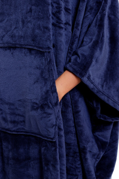 Women's Hooded Poncho Designer Soft Fleece Lounge Wear Blanket Top One Size Daisy Dreamer Hooded Blanket
