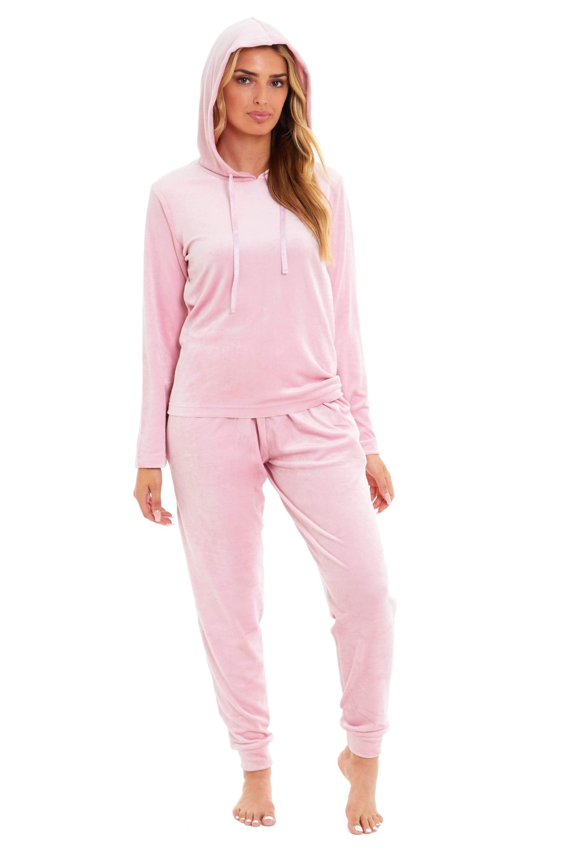 Velour Soft Touch Hooded Pyjama Set Daisy Dreamer Pyjamas