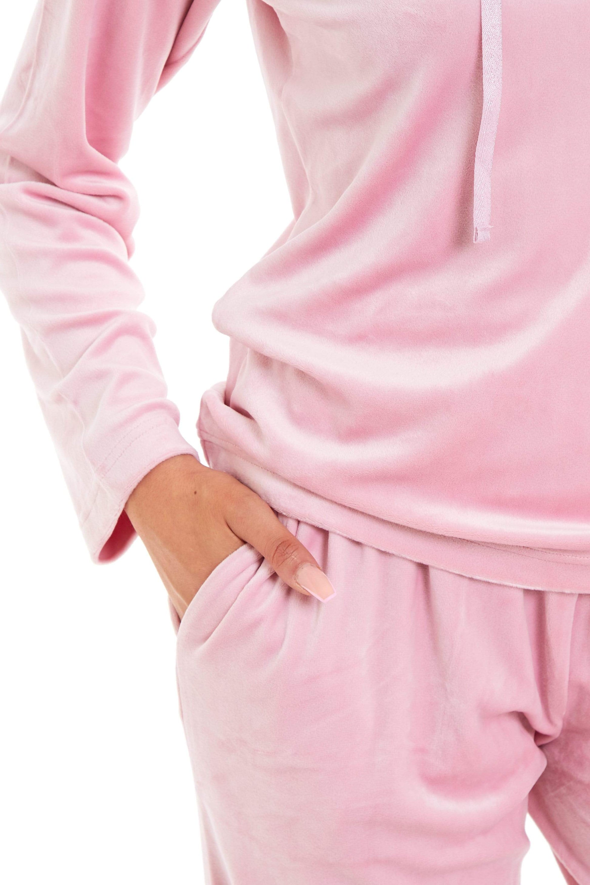 Velour Soft Touch Hooded Pyjama Set Daisy Dreamer Pyjamas