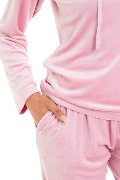 Velour Soft Touch Hooded Pyjama Set Daisy Dreamer Pyjamas
