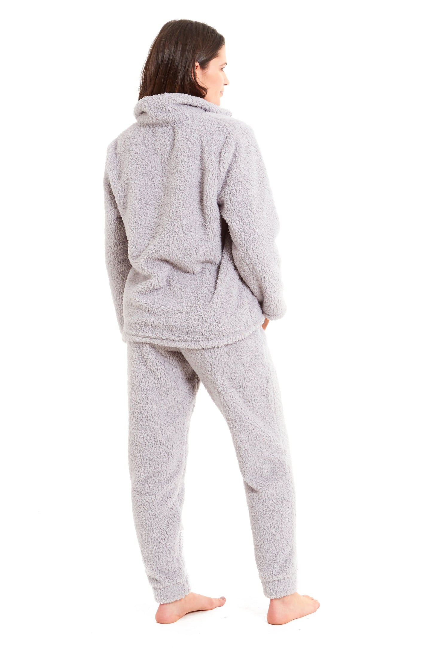 Teddy Fleece Lounge Set Fluffy Cosy Zip Pyjama Daisy Dreamer Pyjamas