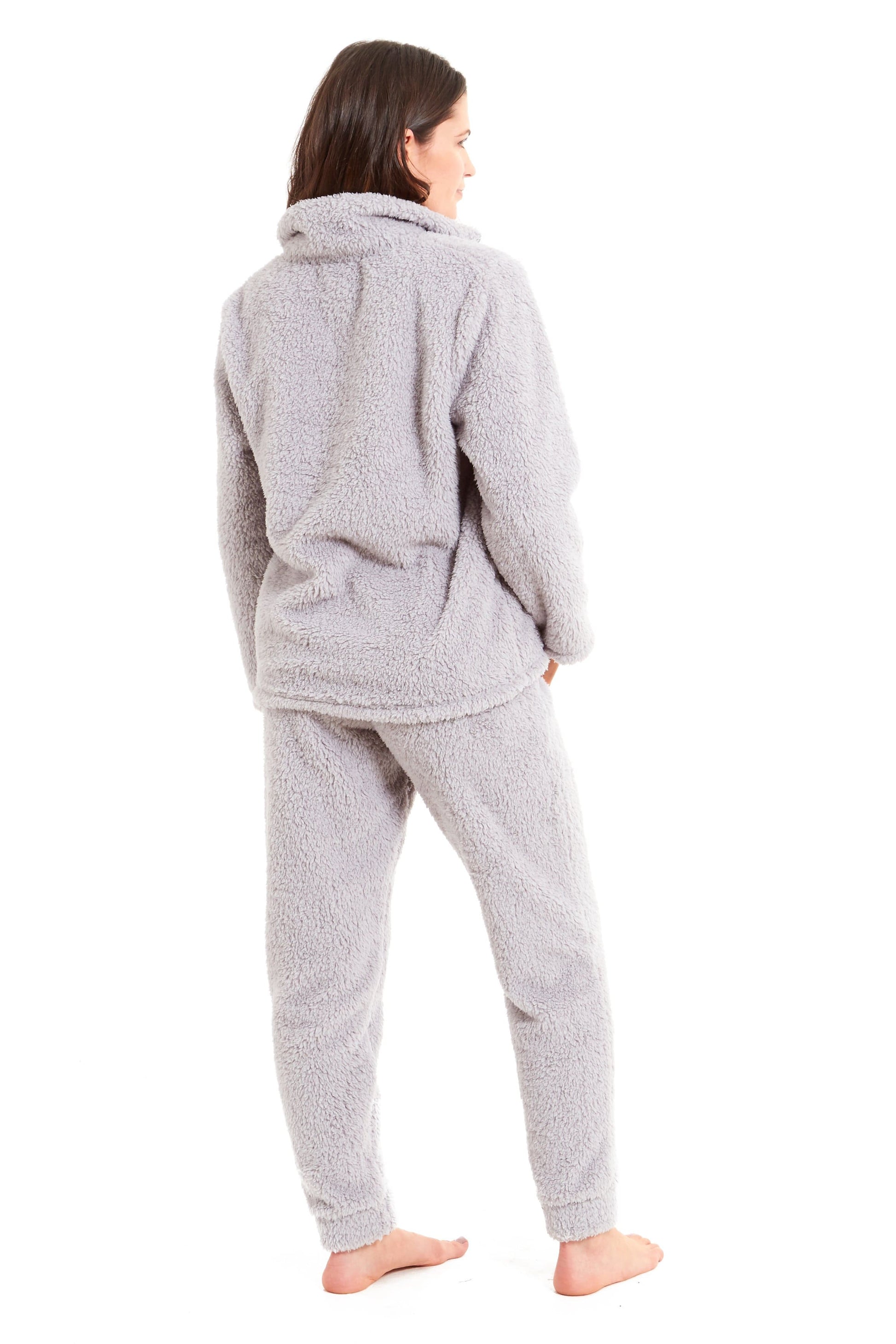 Teddy Fleece Lounge Set Fluffy Cosy Zip Pyjama Daisy Dreamer Pyjamas