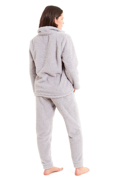 Teddy Fleece Lounge Set Fluffy Cosy Zip Pyjama Daisy Dreamer Pyjamas